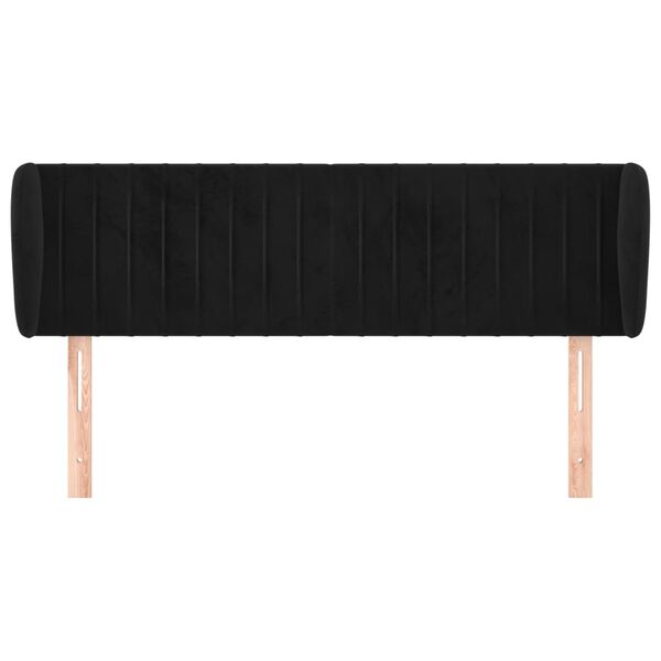 vidaXL sengegavl med kanter 147x23x78/88 cm fl&oslash;jl sort