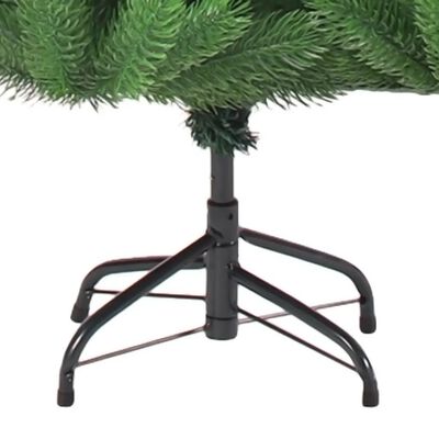 vidaXL kunstigt juletræ nordmannsgran LED og kuglesæt 240 cm grøn