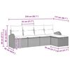 vidaXL Havesofa Sæt 5 pcs Brun og cremefarvet 234 x 117 x 85 cm