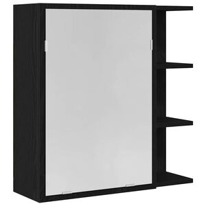 vidaXL Badev&aelig;relsesspejlskab Sort eg 62,5 x 20,5 x 64 cm