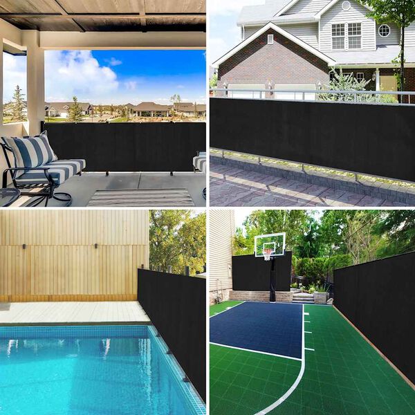 vidaXL afsk&aelig;rmning 1,5x10 m HDPE 75 g/m&sup2; sort