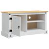 vidaXL TV-skab Corona Hvid 100 x 40 x 52 cm Massiv fyrretr&aelig;