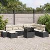 vidaXL Havesofa S&aelig;t 9 pcs Sort polyrattan