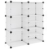 vidaXL skoreol 84x31,5x93 cm PP transparent
