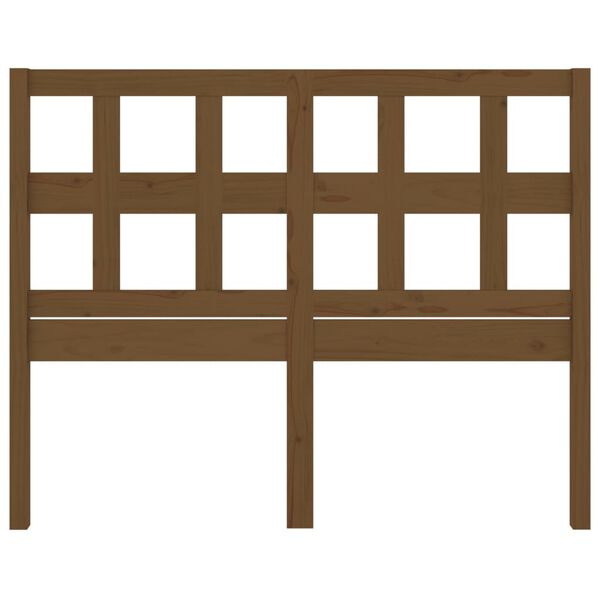 vidaXL sengegærde 145,5x4x100 cm massivt fyrretræ gyldenbrun