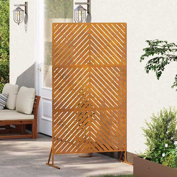 vidaXL Privatlivsskærm Grå 100 x 50 x 180 cm Stål