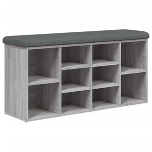 vidaXL skob&aelig;nk 102x32x50 cm konstrueret tr&aelig; gr&aring; sonoma-eg