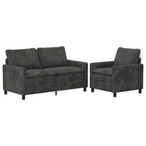 vidaXL Sofa S&aelig;t 2 pcs Antracit Polyester