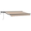 vidaXL Manuel markise-ramme med LED-lys Beige 3,5 x 2,5 m