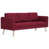 vidaXL 3-personers sofa i stof r&oslash;dvinsfarvet