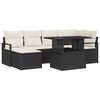 vidaXL Havesofa S&aelig;t 7 stk. Sort og Cream polyrattan