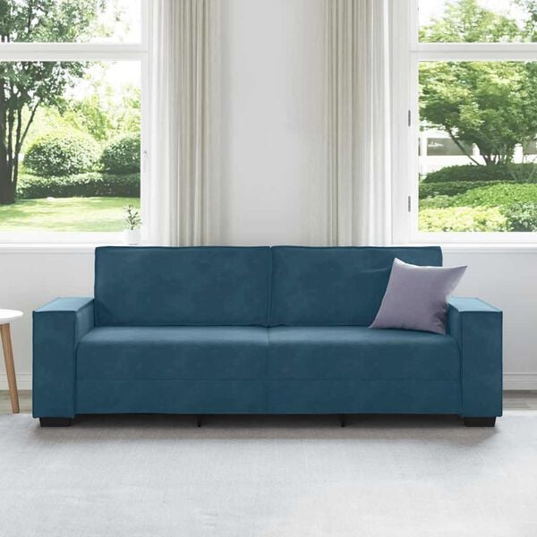 vidaXL 3-personers sofa 220x78x84 cm velour bl&aring;