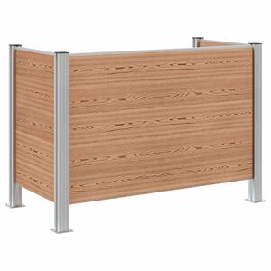 vidaXL Affaldsbeholderhegn Brun 161 x 85 x 115 cm Aluminium og WPC