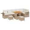 vidaXL Havesofa S&aelig;t 9 stk. Beige polyrattan