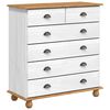 vidaXL Skuffeskab ASKIM Hvid 91 x 40 x 95,5 cm Massiv fyrretr&aelig;