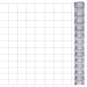 vidaXL havehegn 50x1,25 m galvaniseret st&aring;l s&oslash;lvfarvet