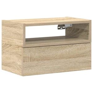 vidaXL v&aelig;gh&aelig;ngt sengebord 45x26x28,5 cm sonoma-eg