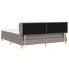 vidaXL Box spring seng med madras Gr&aring;brun 180 x 200 cm Stof