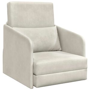vidaXL Sovesofa Creme 65 x 80 x 83 cm Fl&oslash;jl