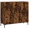 vidaXL skab 90x34x80 cm konstrueret tr&aelig; r&oslash;get egetr&aelig;sfarve