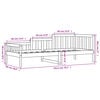 vidaXL daybed 90x190 cm massivt fyrretr&aelig; sort