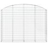 vidaXL buet gabionkurv 200x30x140/160 cm galvaniseret jern