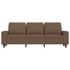 vidaXL 3-personers sofa med fodskammel 180 cm stof Brun
