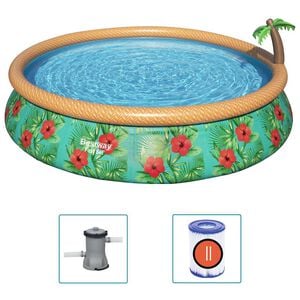 Bestway Fast Set oppusteligt pools&aelig;t Paradise Palms 457x84 cm