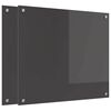 vidaXL K&oslash;kkenbacksplash 2 pcs M&oslash;rkegr&aring; 70 x 60 cm h&aelig;rdet glas