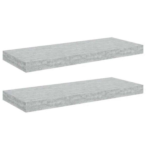 vidaXL v&aelig;ghylder 2 stk. 60x23,5x3,8 cm MDF betongr&aring;