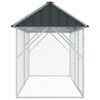 vidaXL Fuglebur Antracit 227 x 112 x 141 cm Galvaniseret st&aring;l
