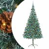 vidaXL Kunstigt juletr&aelig; med 300 LED'er Gr&oslash;n 210 cm PVC og St&aring;l