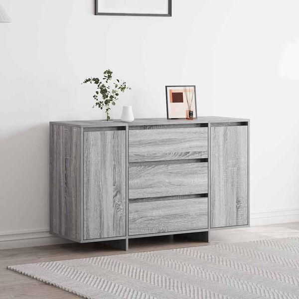 vidaXL Sideboard Grå Sonoma 120 x 41 x 75 cm Konstrueret træ