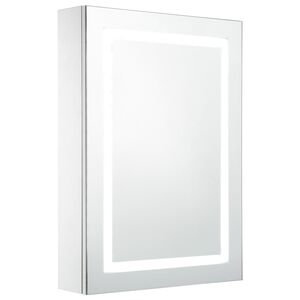 vidaXL badev&aelig;relsesskab med spejl + LED-lys 50x13x70 cm