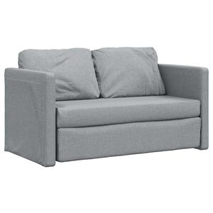 vidaXL 2-i-1 sovesofa 112x174x55 cm stof lysegr&aring;