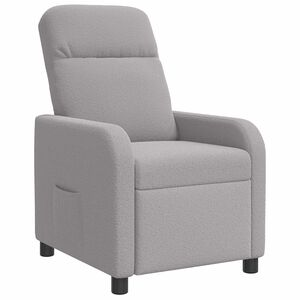 vidaXL Recliner Lysegr&aring; Boucl&eacute;