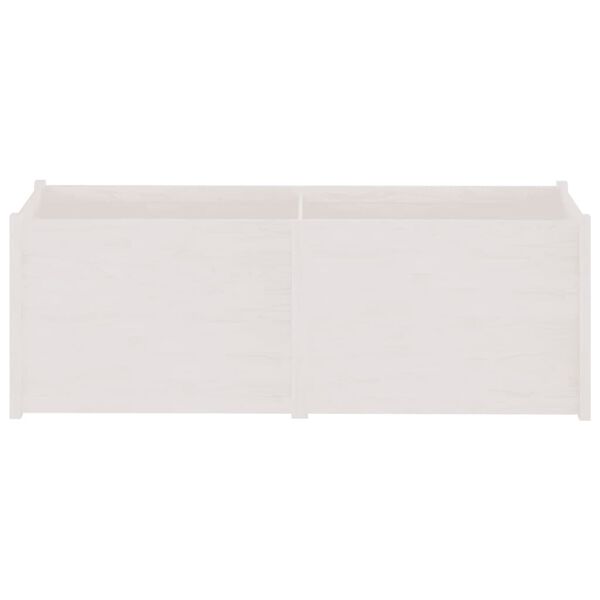 vidaXL plantekasse 200x50x70 cm massivt fyrretræ hvid