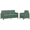 vidaXL Sofa s&aelig;t med opbevaring 2 stk. Havgr&oslash;n Polyester