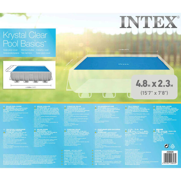 Intex solopvarmet poolovertr&aelig;k 488x244 cm rektangul&aelig;r