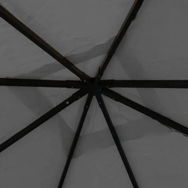 vidaXL havepavillon 4x4x3 m 180 g/m&sup2; antracitgr&aring;