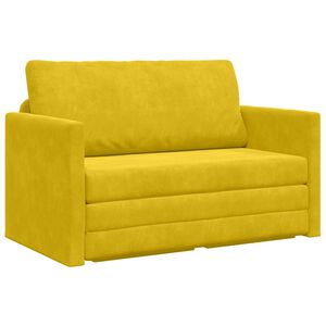 vidaXL Sovesofa Solsikke gul 124 x 71 x 78 cm Fl&oslash;jl