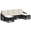 vidaXL Havesofa S&aelig;t 6 stk. Sort polyrattan