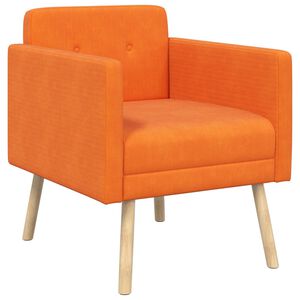 vidaXL Accentstol Orange Fl&oslash;jlsstof