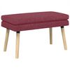 vidaXL Dobbeltlagret b&aelig;nk Vinr&oslash;d 80 x 40 x 47 cm Stof
