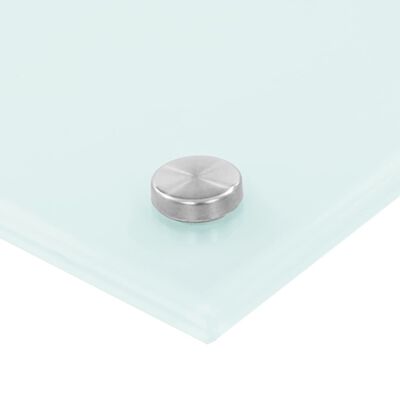 vidaXL stænkplade 100x50 cm hærdet glas hvid