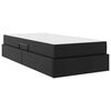 vidaXL Seng med opbevaring og madras med madras 2 pcs Sort L&aelig;der