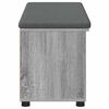 vidaXL Hallb&aelig;nk Gr&aring; Sonoma 100 x 38 x 46 cm Kunstigt tr&aelig; og stof