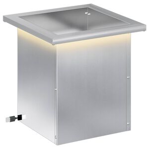 vidaXL Plantekasse med LED S&oslash;lv 30 x 30 x 30 cm Galvaniseret st&aring;l
