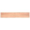 vidaXL bordplade til badev&aelig;relse 220x40x(2-4) cm massivt tr&aelig; lysebrun