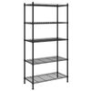 vidaXL opbevaringsstativ med 5 hylder 90x35x180 cm 250 kg sort
